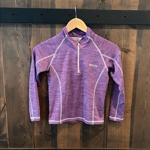 Regatta Great Outdoors Purple Half-Zip Long Sleeve Base Layer Top